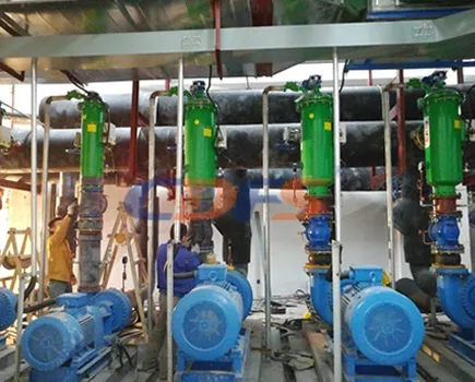 Filtração de água de resfriamento do edifício