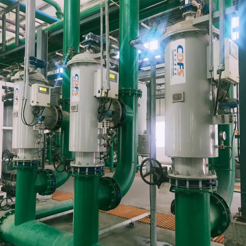 Filtração de água de resfriamento do edifício