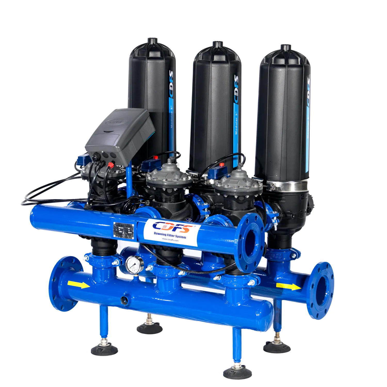 Filtro de disco automático com tubo de aço carbono
